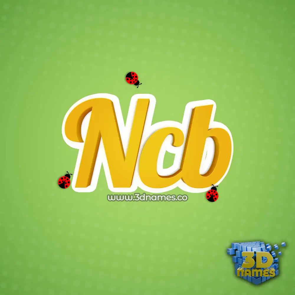 ncb in Ladybugs style - 3D name wallpaper