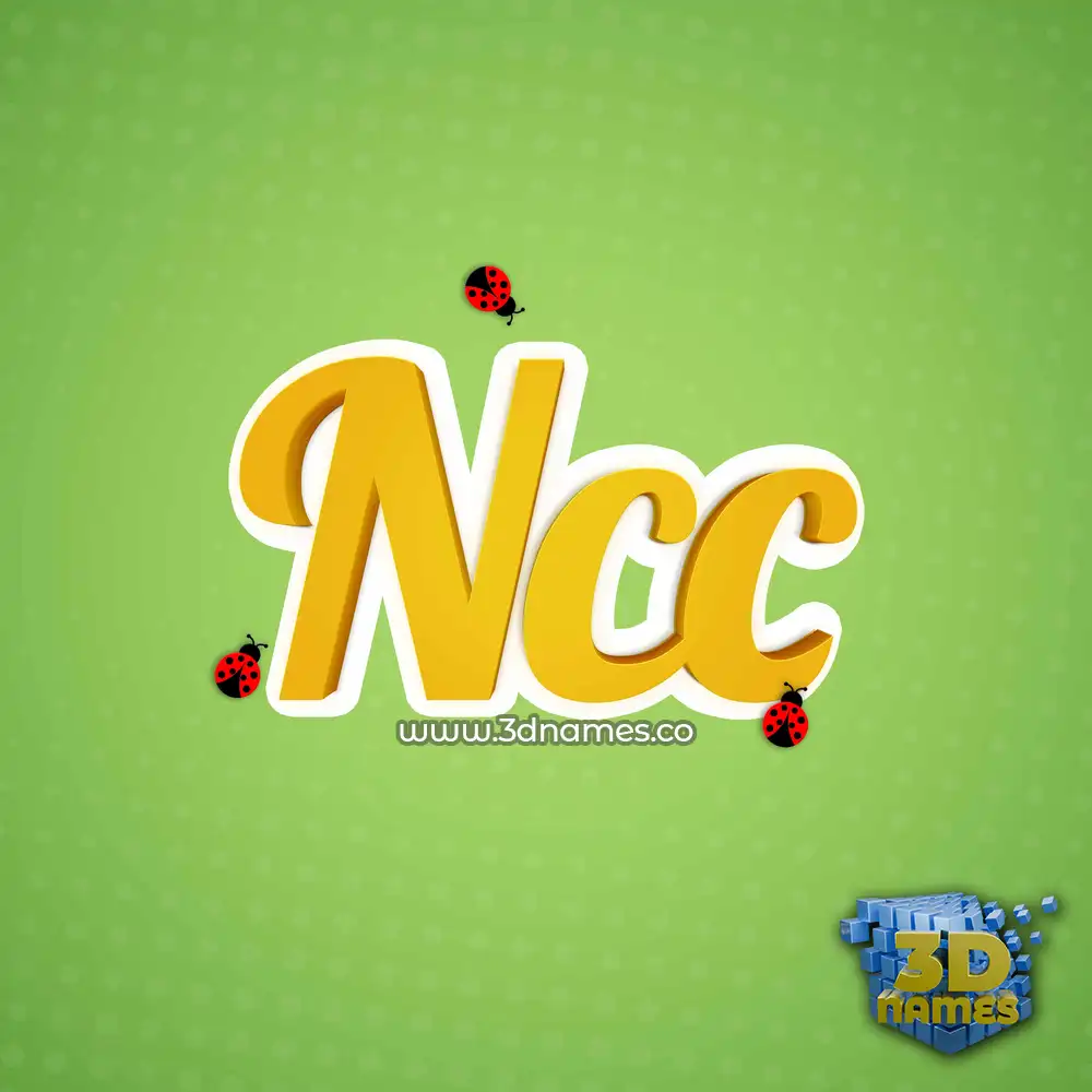 ncc in Ladybugs style - 3D name wallpaper