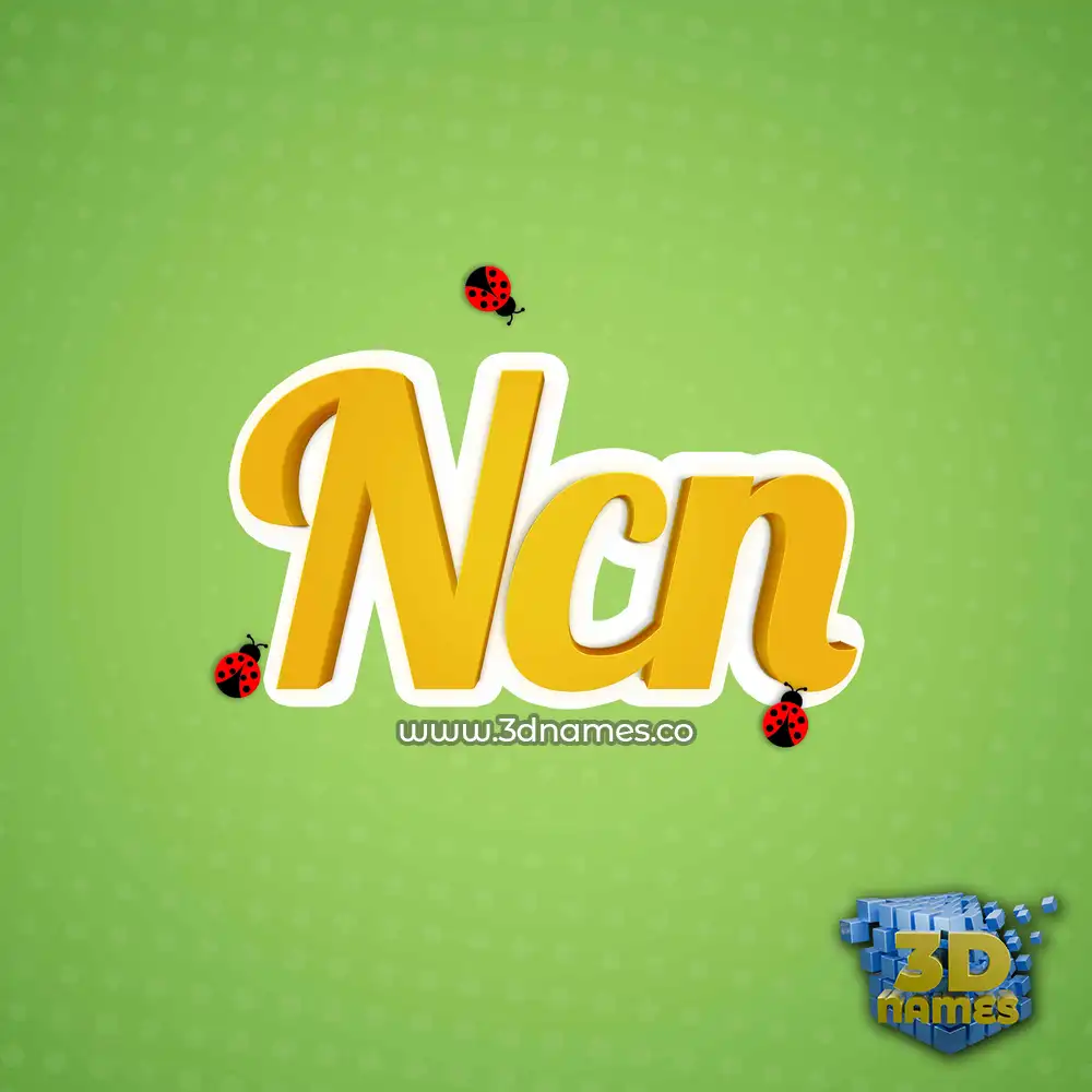 ncn in Ladybugs style - 3D name wallpaper