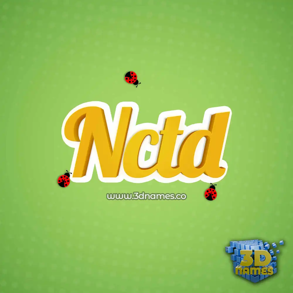 nctd in Ladybugs style - 3D name wallpaper
