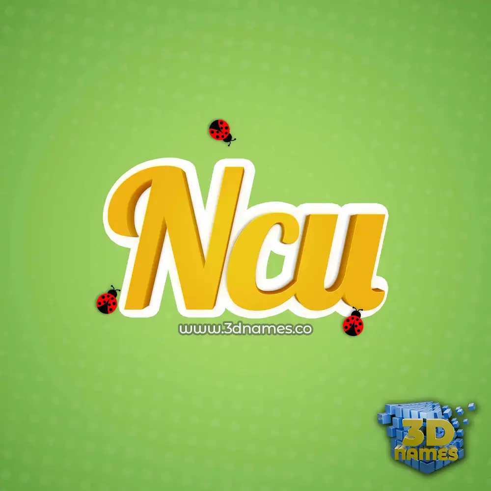 ncu in Ladybugs style - 3D name wallpaper
