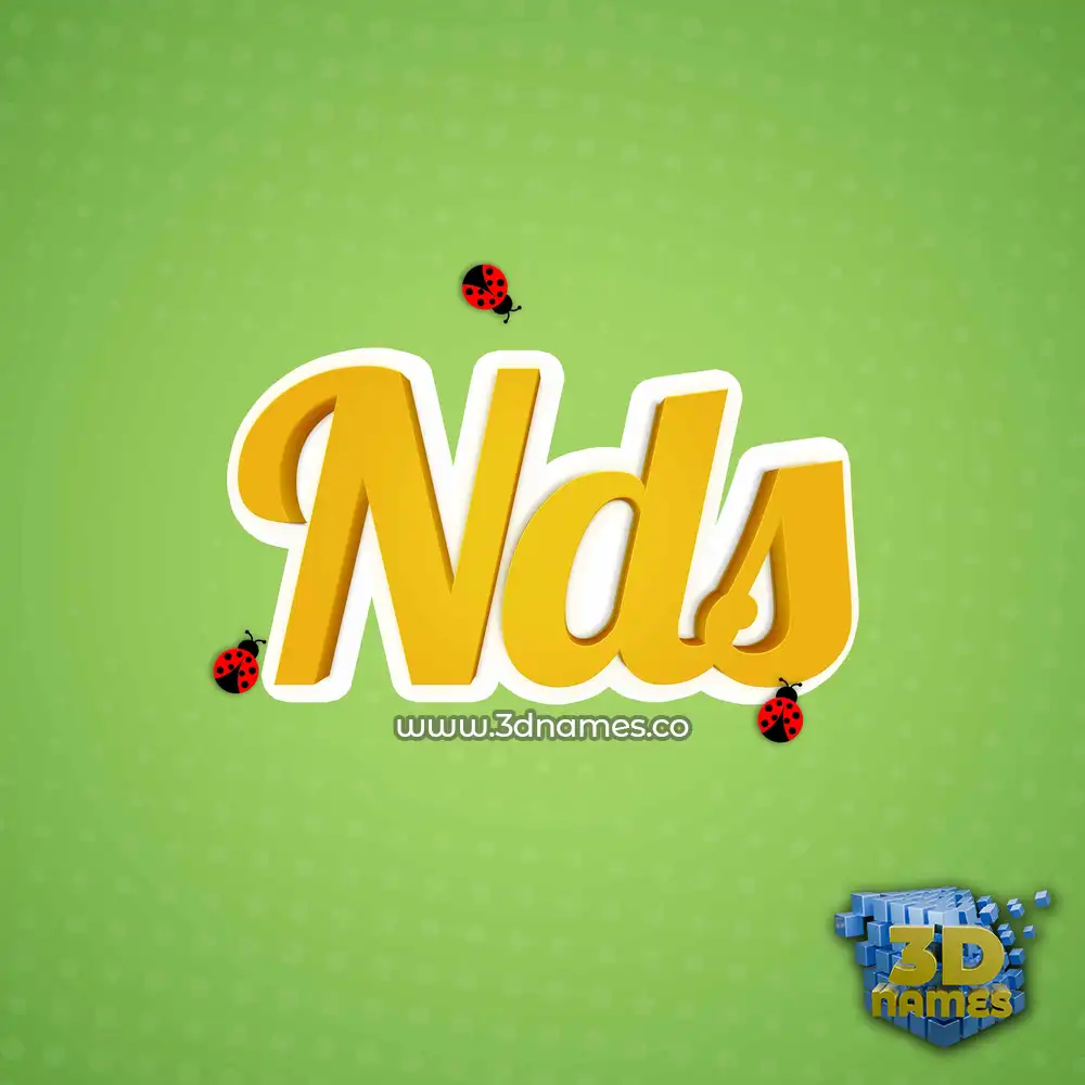 nds in Ladybugs style - 3D name wallpaper