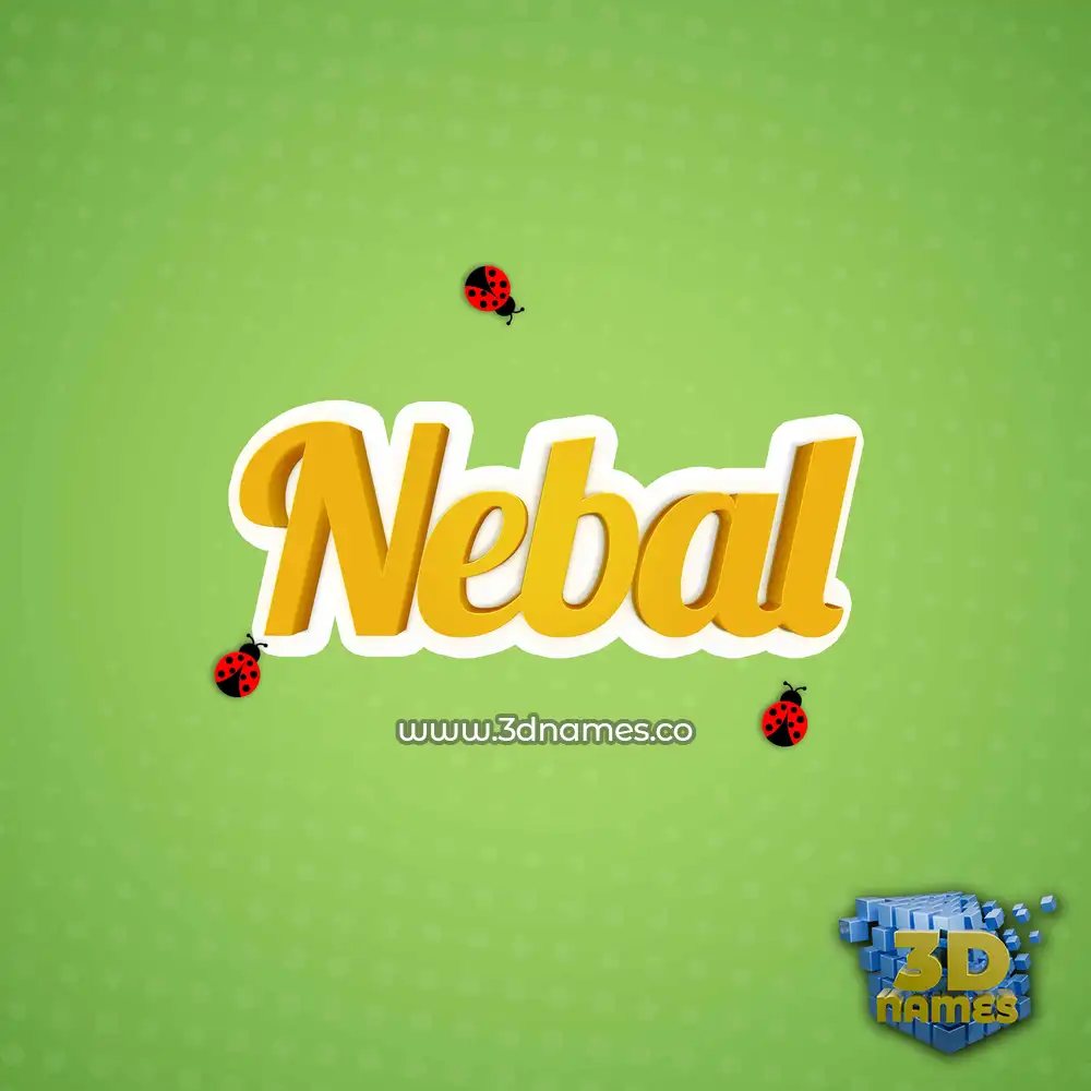 nebal in Ladybugs style - 3D name wallpaper