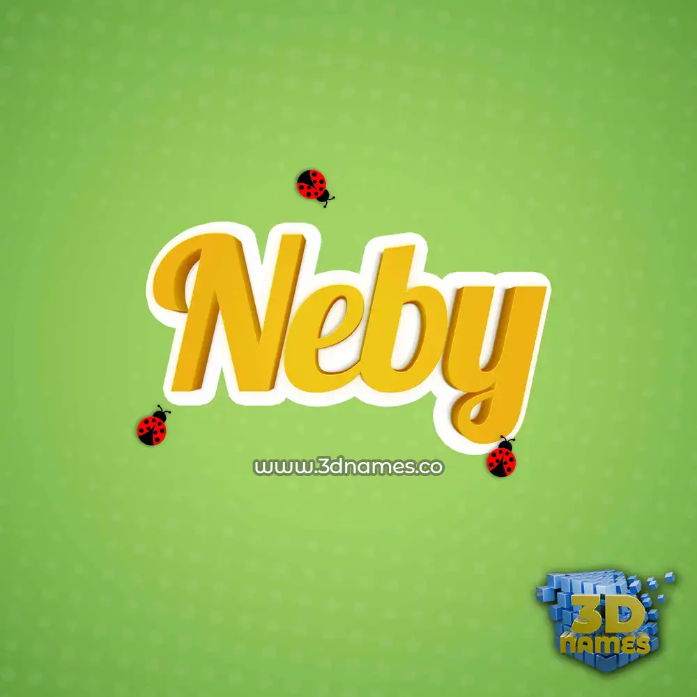 neby in Ladybugs style - 3D name wallpaper