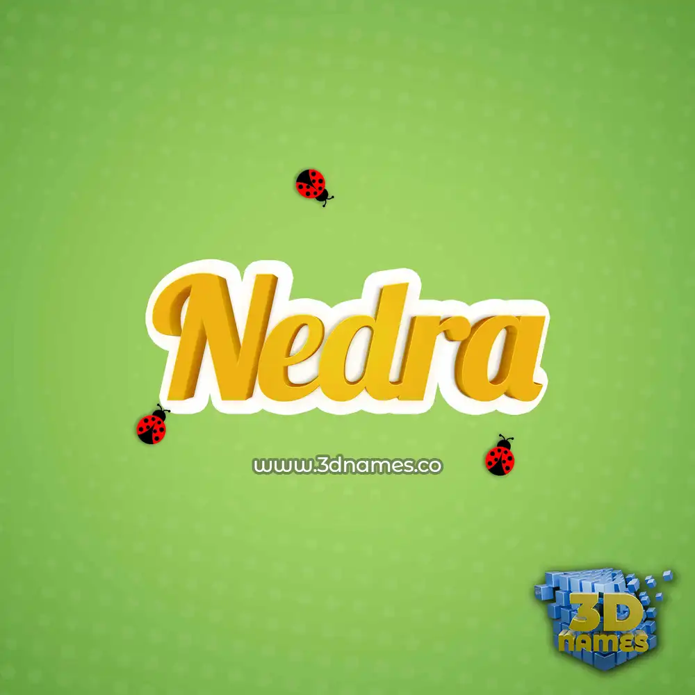 nedra in Ladybugs style - 3D name wallpaper