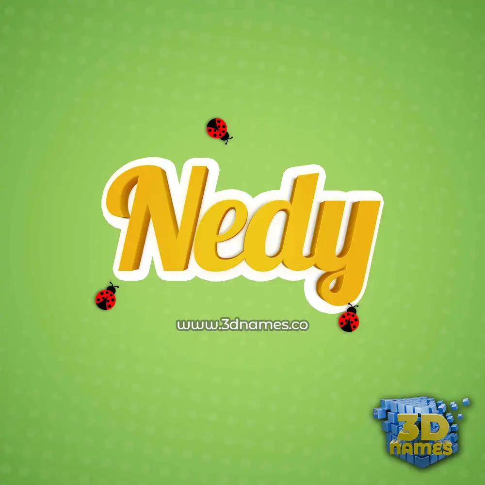 nedy in Ladybugs style - 3D name wallpaper