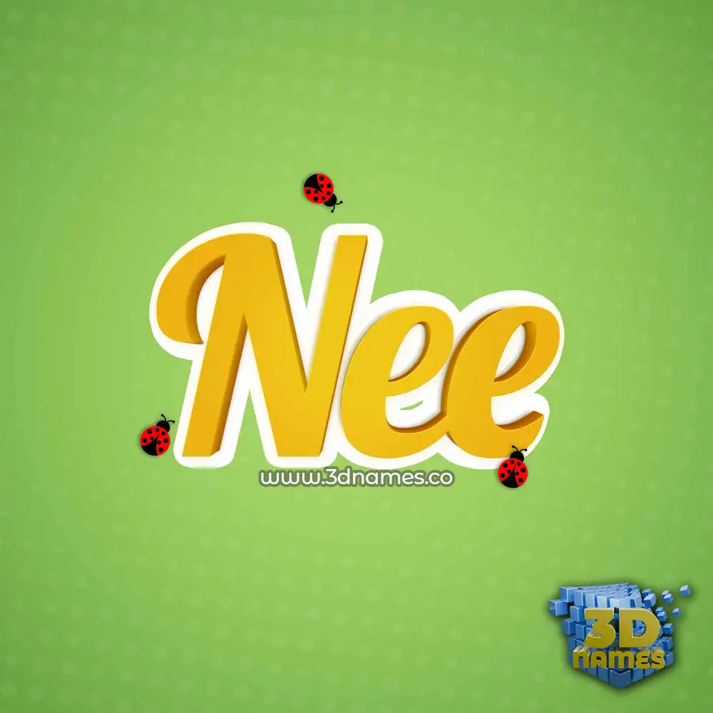 nee in Ladybugs style - 3D name wallpaper