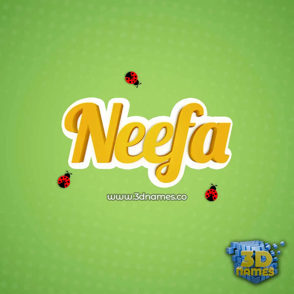 neefa in Ladybugs style - 3D name wallpaper