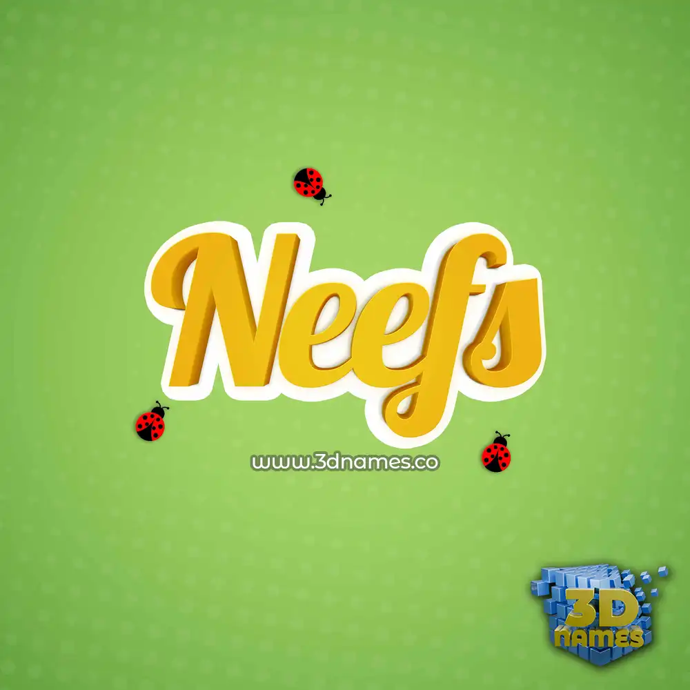 neefs in Ladybugs style - 3D name wallpaper