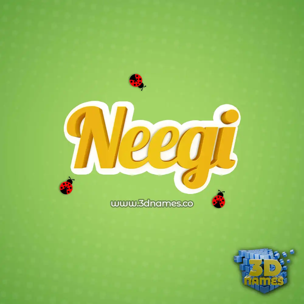 neegi in Ladybugs style - 3D name wallpaper