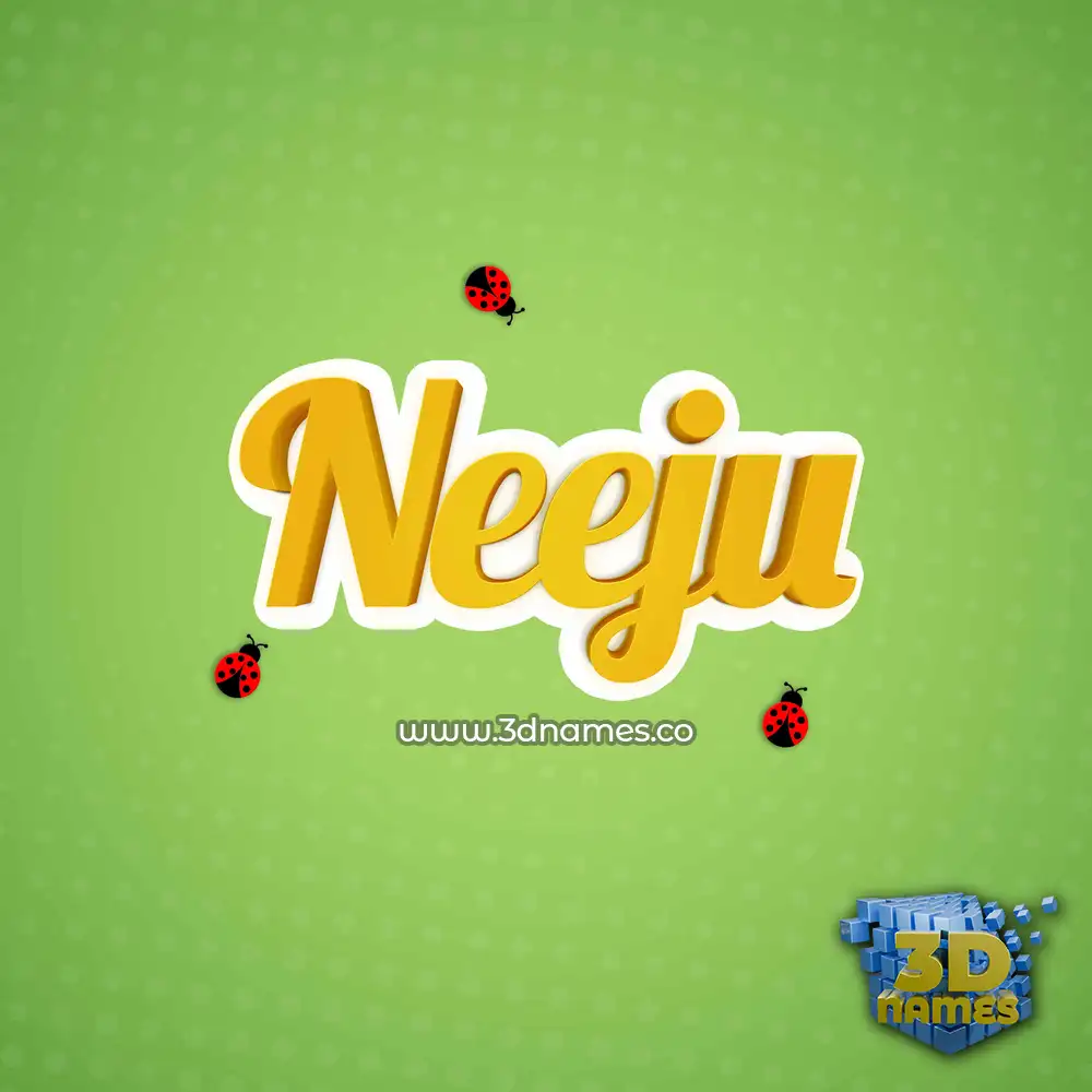 neeju in Ladybugs style - 3D name wallpaper