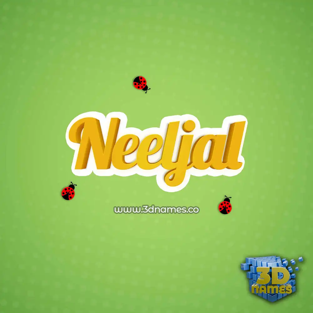 neeljal in Ladybugs style - 3D name wallpaper