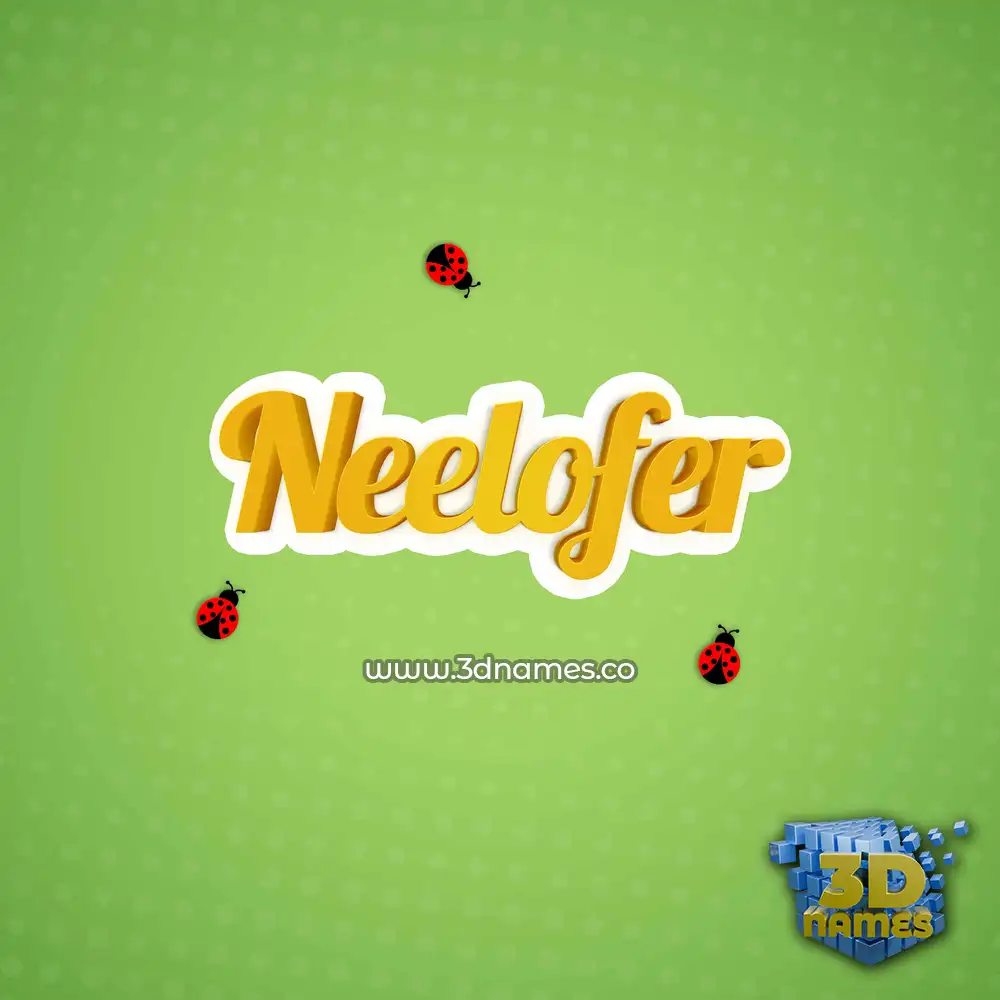 neelofer in Ladybugs style - 3D name wallpaper