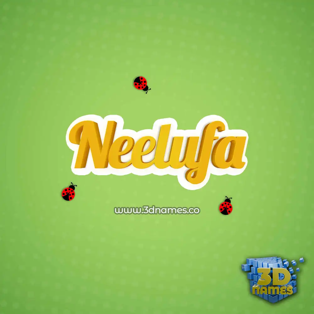 neelufa in Ladybugs style - 3D name wallpaper