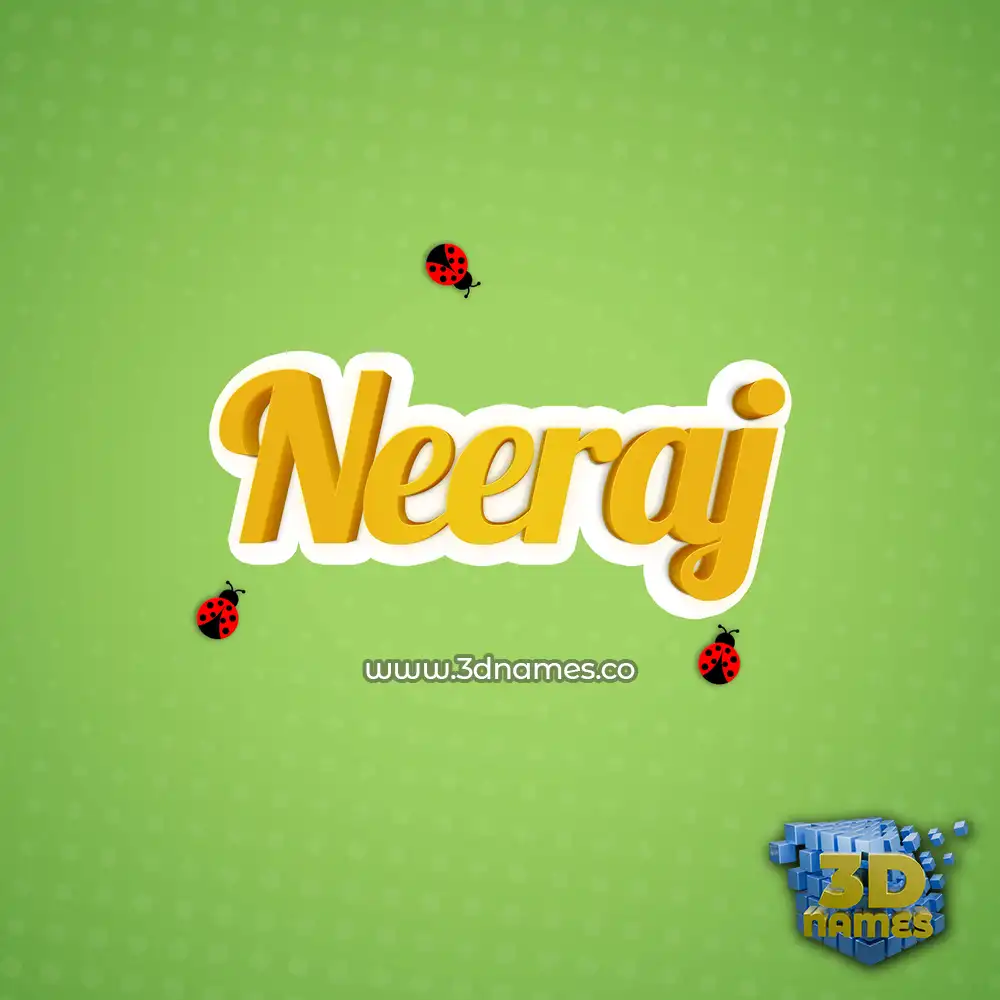 neeraj in Ladybugs style - 3D name wallpaper