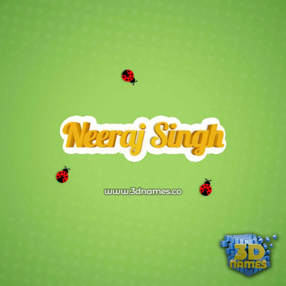 neeraj singh in Ladybugs style - 3D name wallpaper
