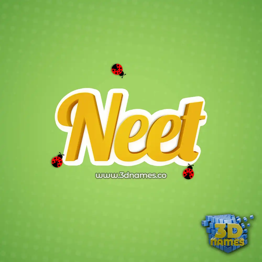neet in Ladybugs style - 3D name wallpaper