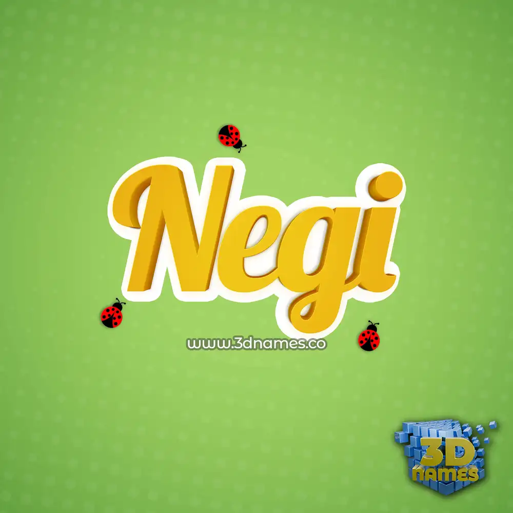 negi in Ladybugs style - 3D name wallpaper