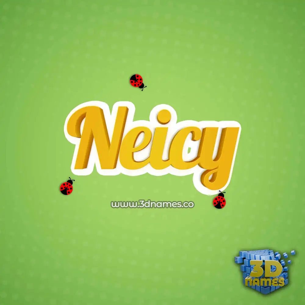neicy in Ladybugs style - 3D name wallpaper