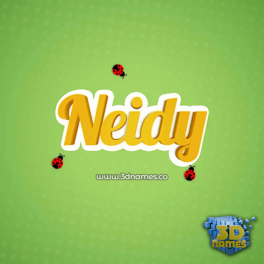 neidy in Ladybugs style - 3D name wallpaper
