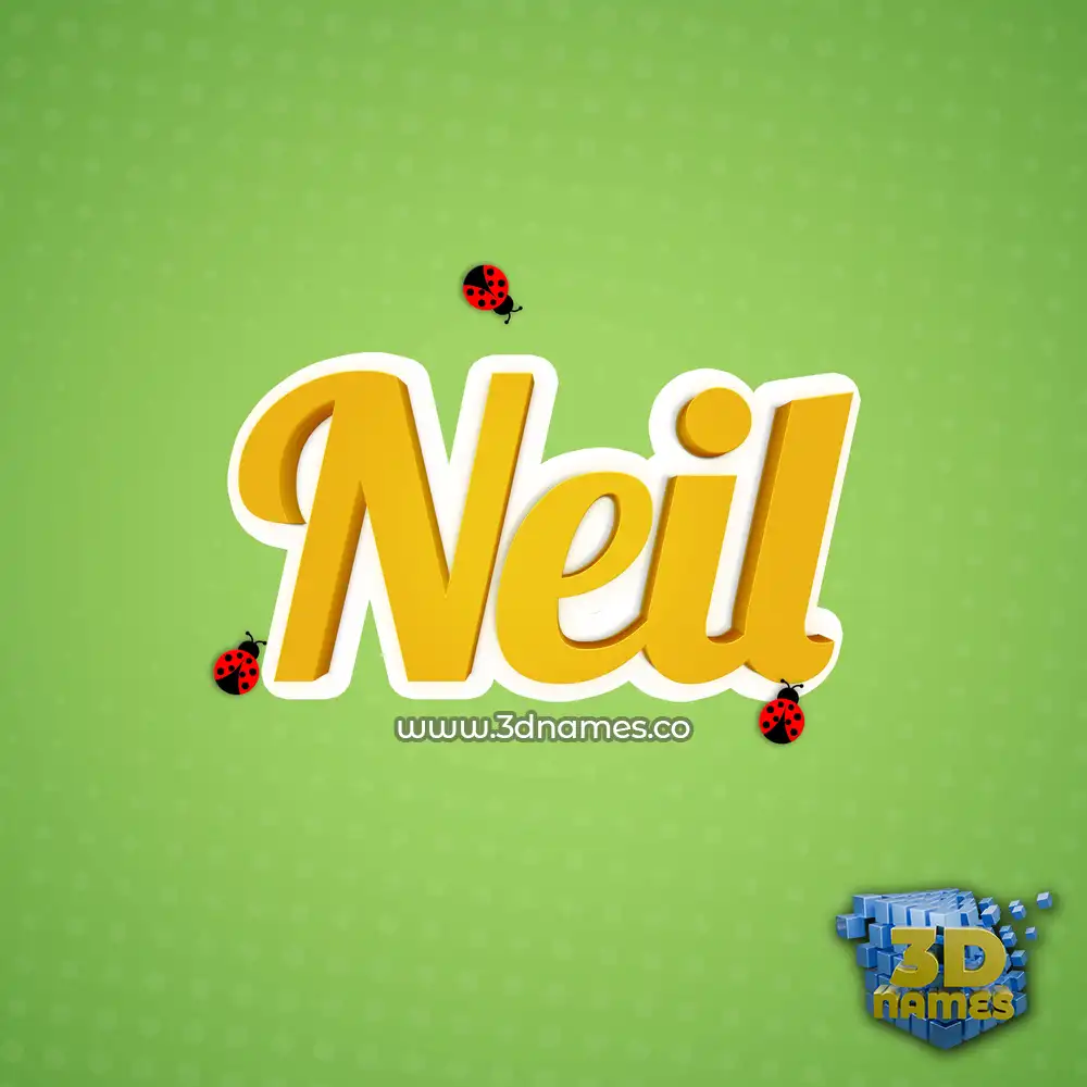 neil in Ladybugs style - 3D name wallpaper