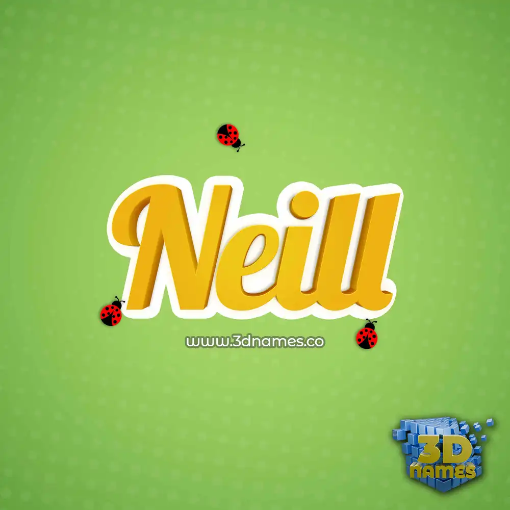 neill in Ladybugs style - 3D name wallpaper