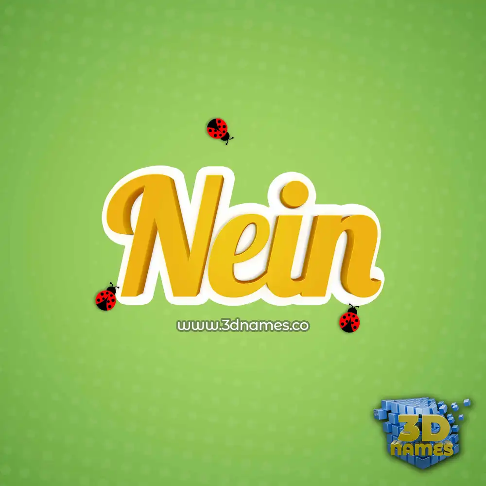 nein in Ladybugs style - 3D name wallpaper