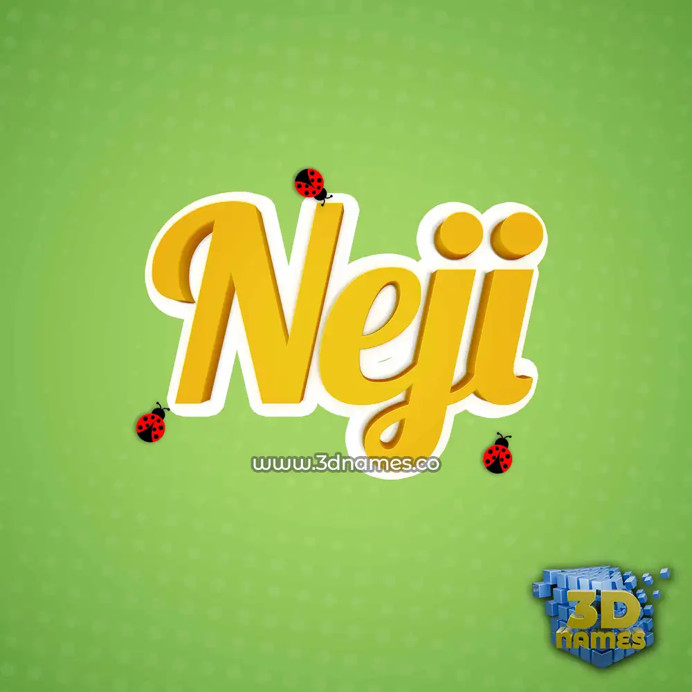 neji in Ladybugs style - 3D name wallpaper