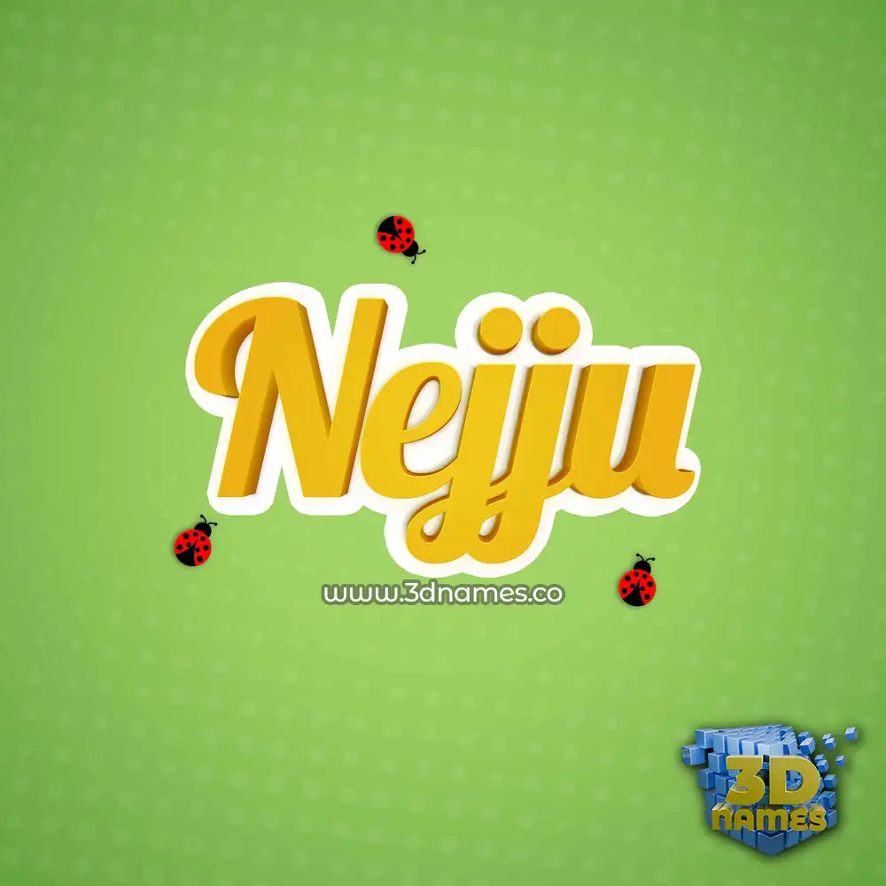 nejju in Ladybugs style - 3D name wallpaper