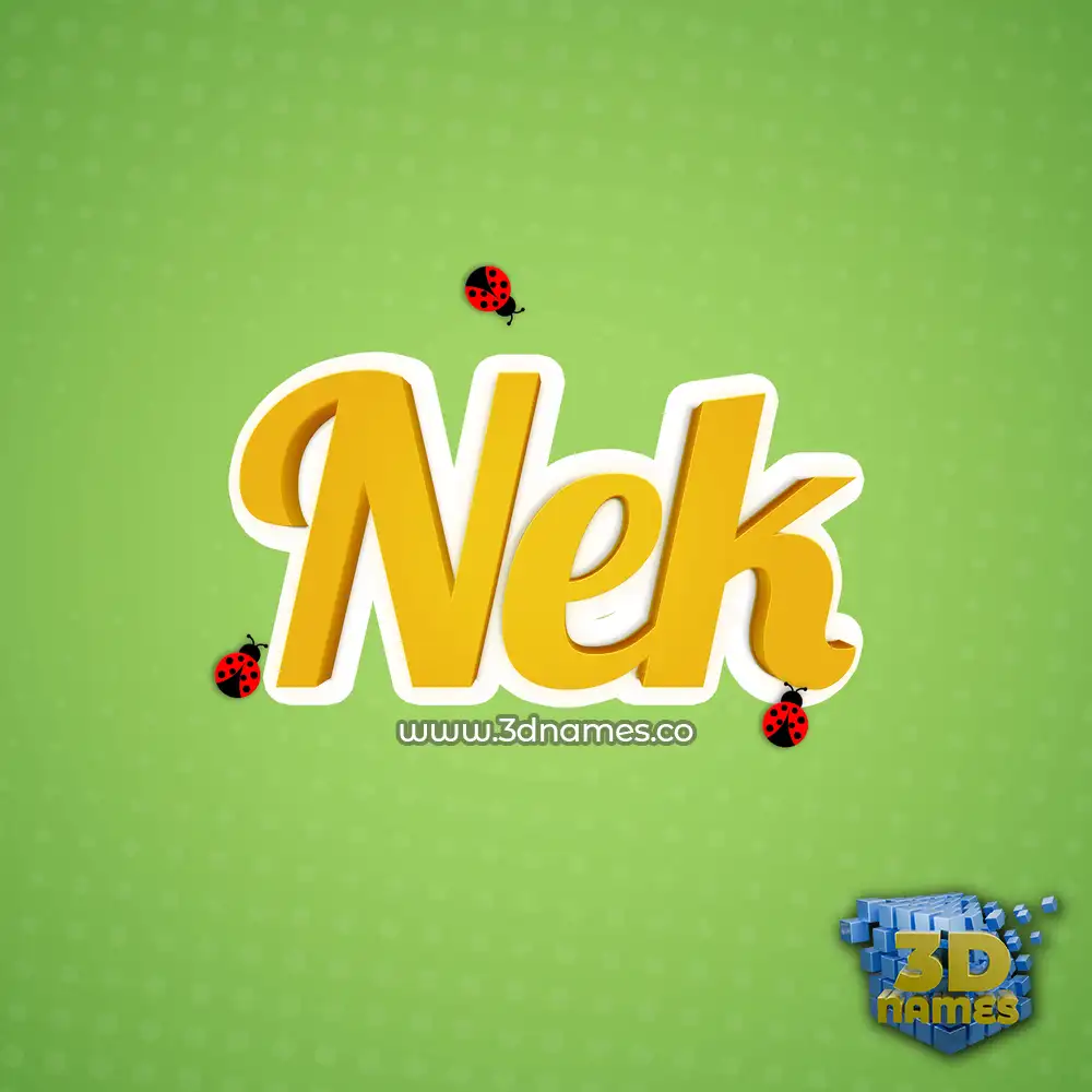 nek in Ladybugs style - 3D name wallpaper