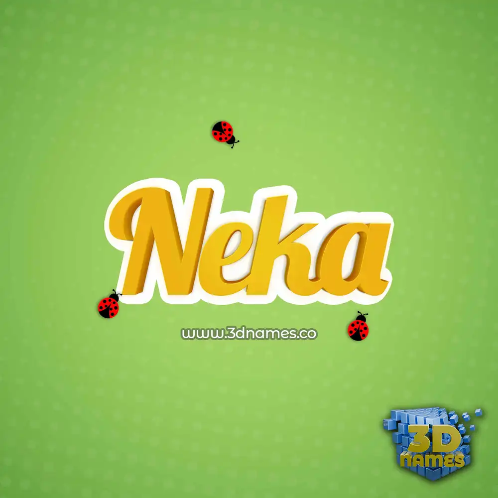 neka in Ladybugs style - 3D name wallpaper