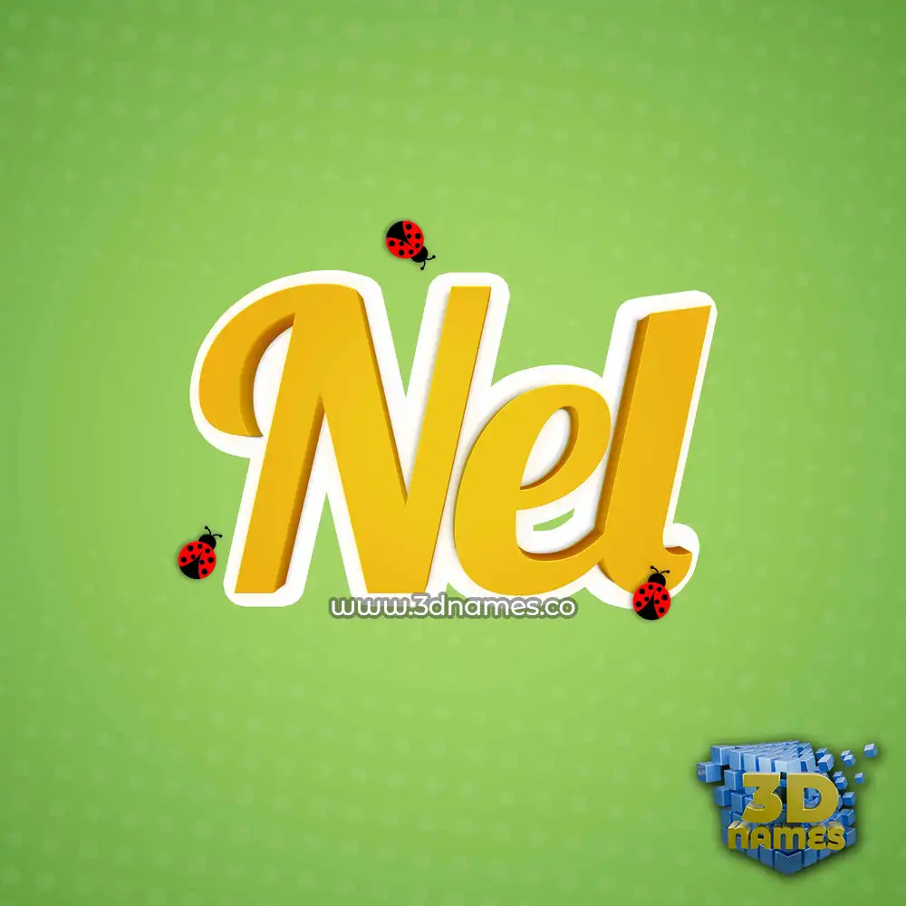 nel in Ladybugs style - 3D name wallpaper