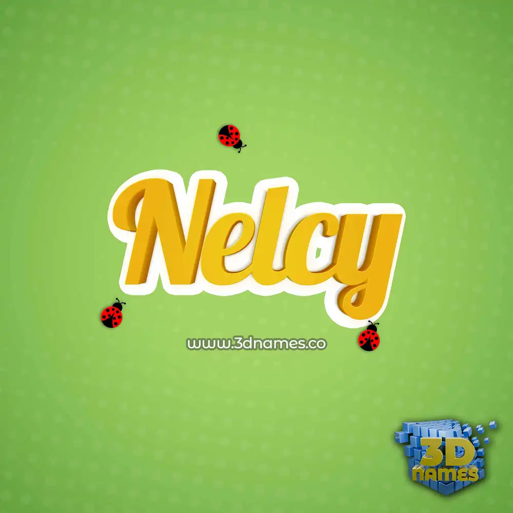 nelcy in Ladybugs style - 3D name wallpaper