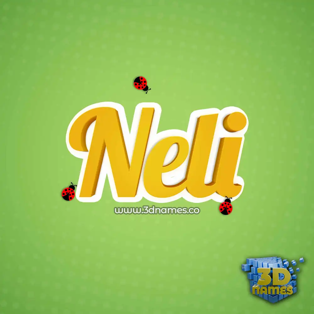neli in Ladybugs style - 3D name wallpaper