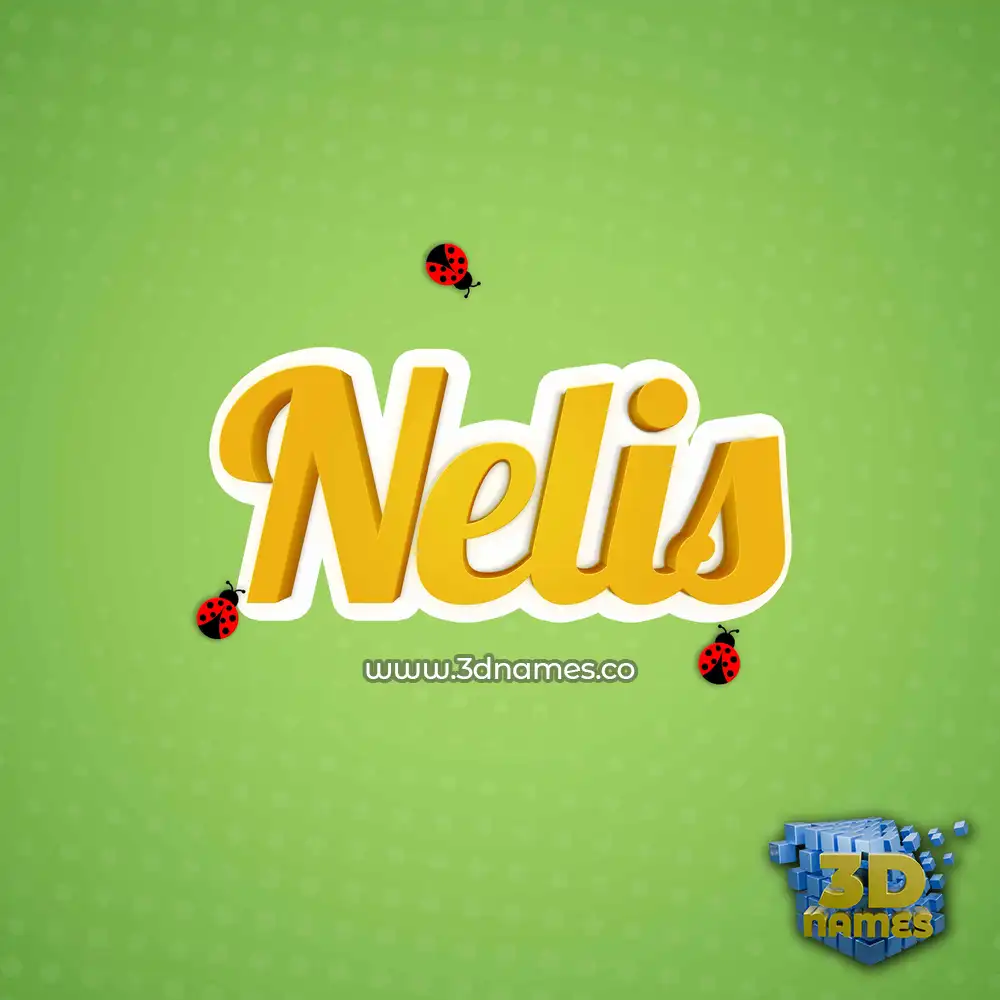 nelis in Ladybugs style - 3D name wallpaper