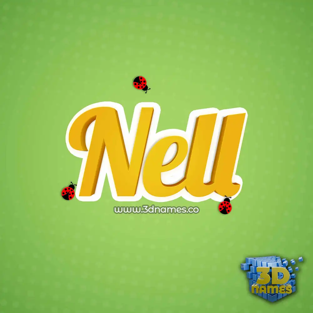 nell in Ladybugs style - 3D name wallpaper