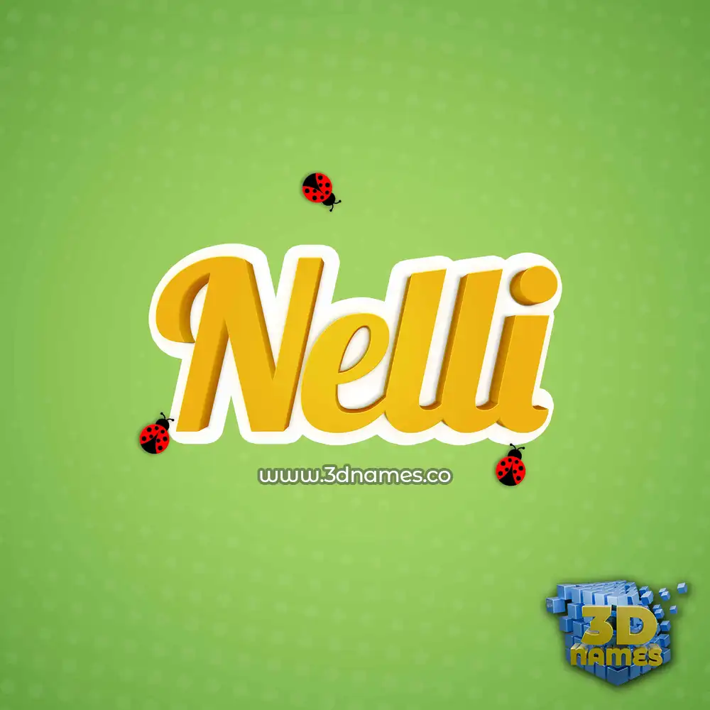 nelli in Ladybugs style - 3D name wallpaper