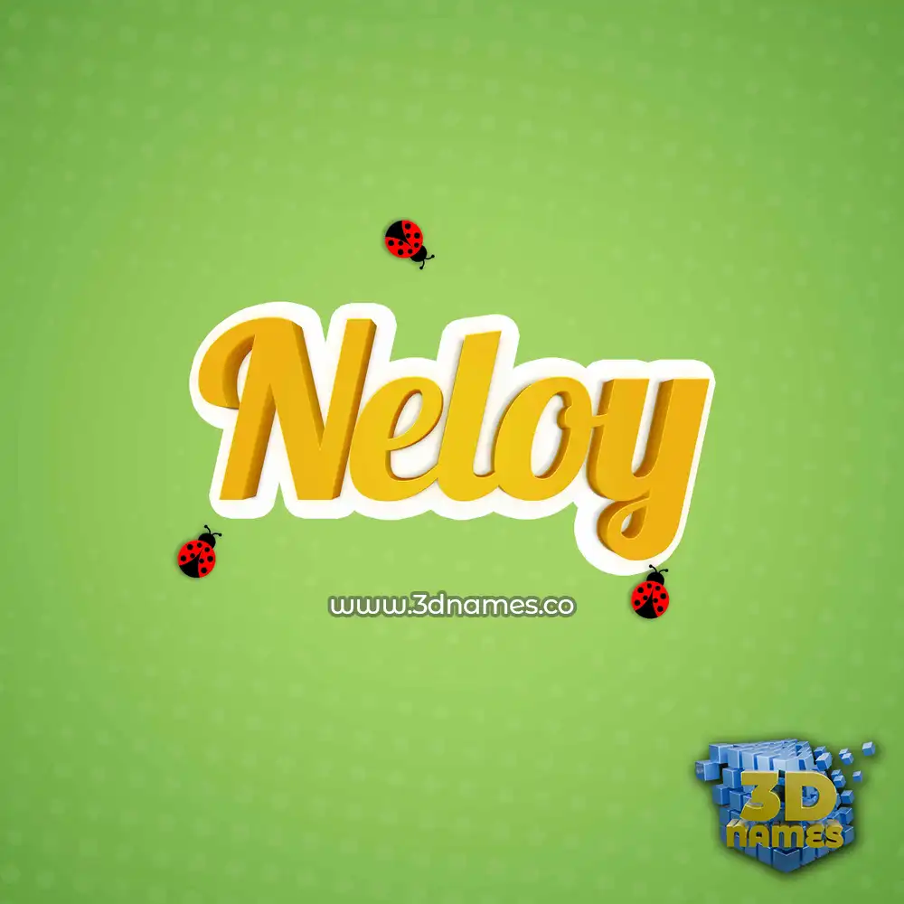 neloy in Ladybugs style - 3D name wallpaper