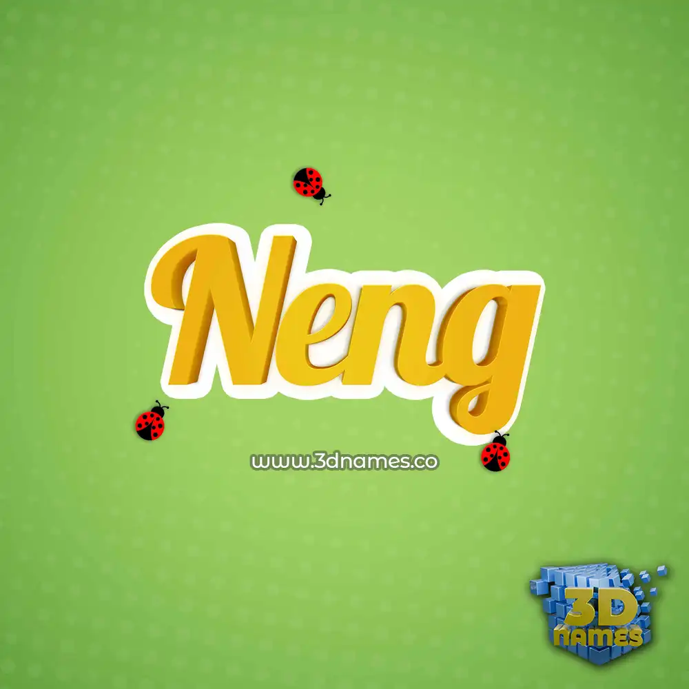 neng in Ladybugs style - 3D name wallpaper