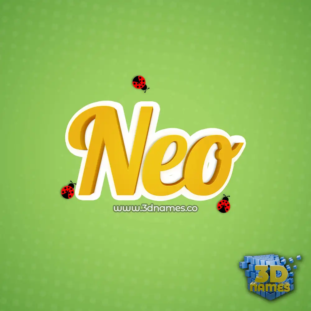 neo in Ladybugs style - 3D name wallpaper