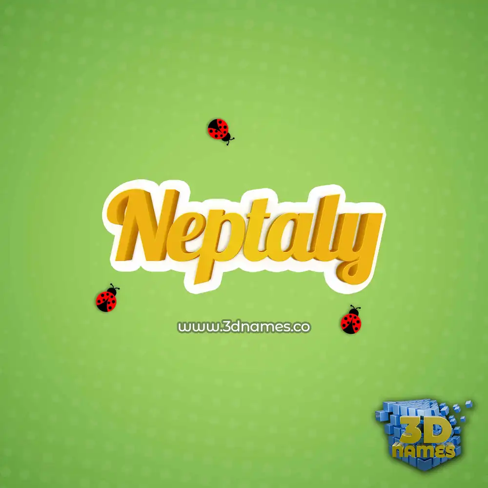neptaly in Ladybugs style - 3D name wallpaper