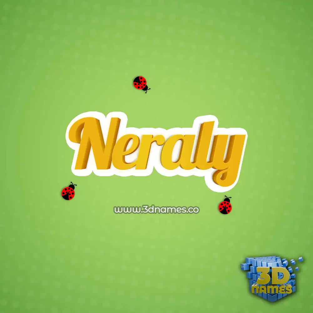 neraly in Ladybugs style - 3D name wallpaper