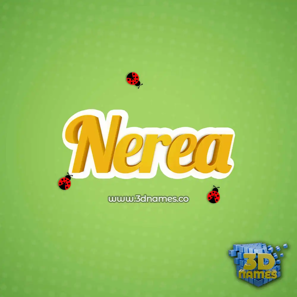 nerea in Ladybugs style - 3D name wallpaper