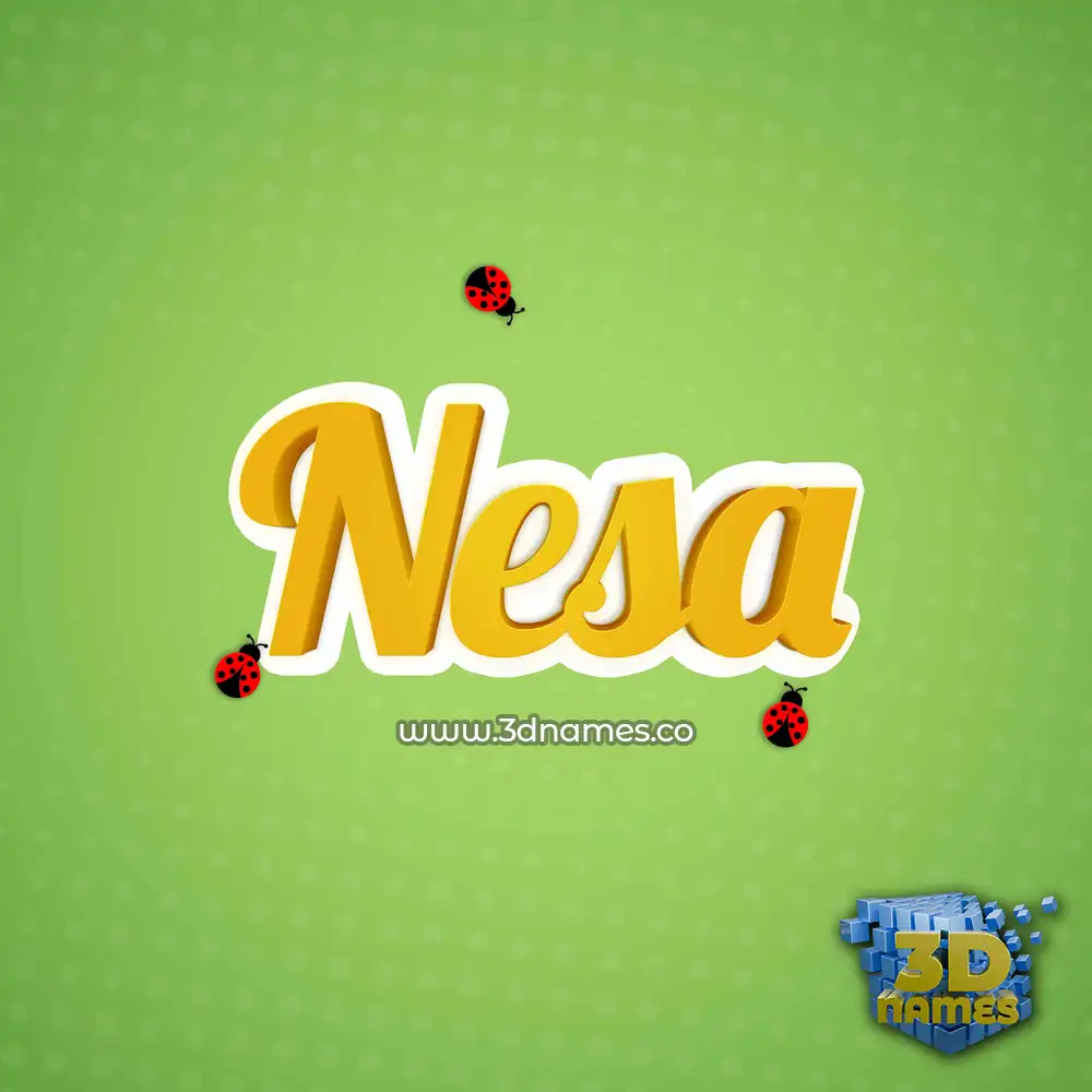 nesa in Ladybugs style - 3D name wallpaper