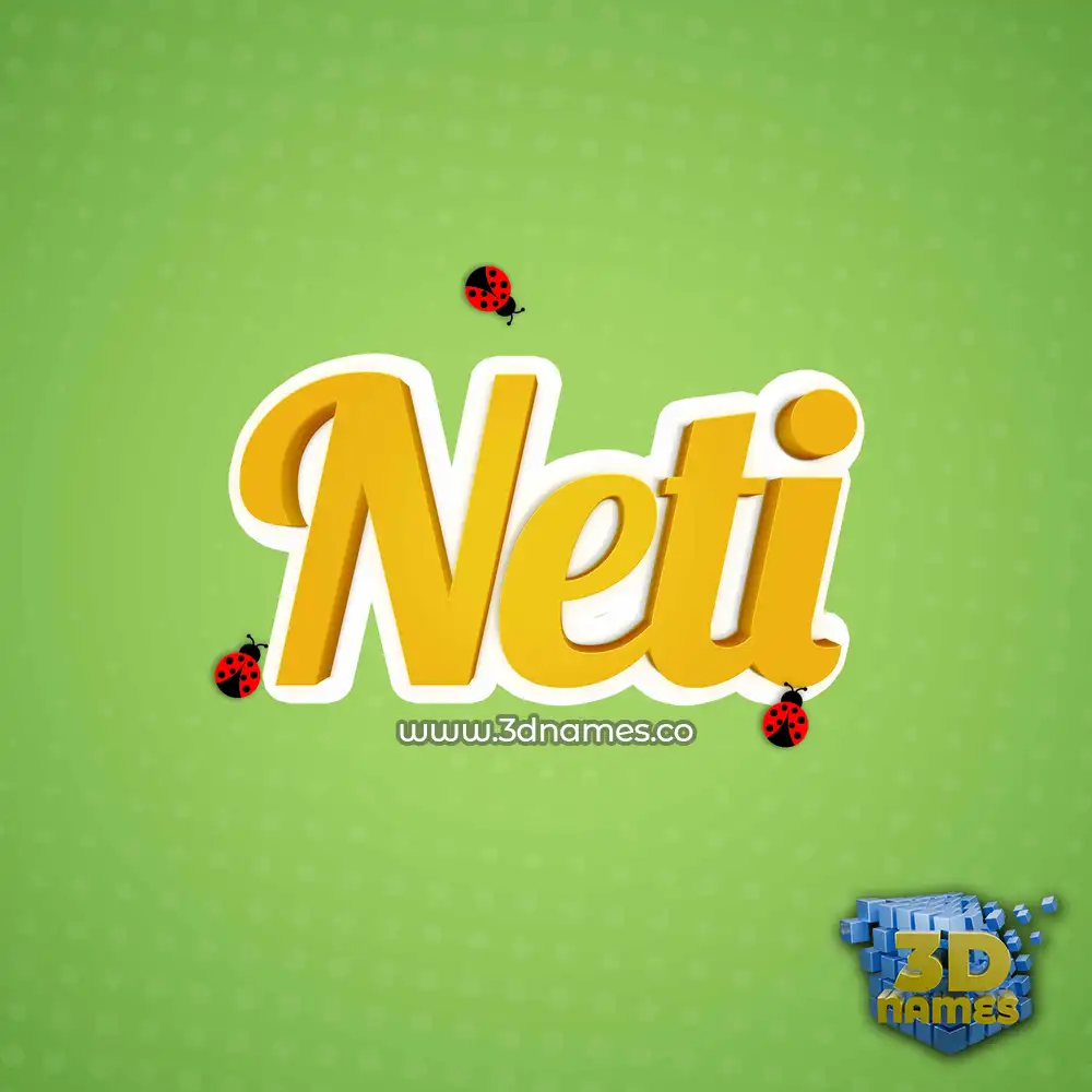 neti in Ladybugs style - 3D name wallpaper