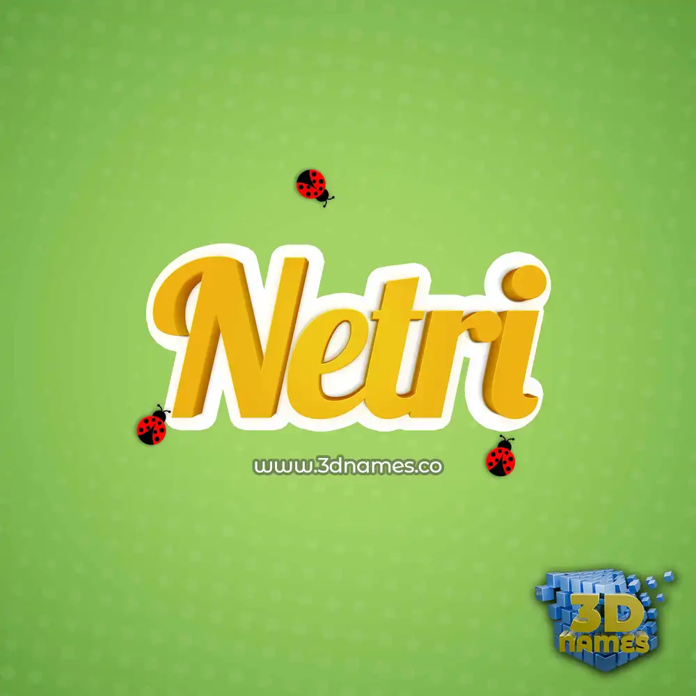 netri in Ladybugs style - 3D name wallpaper