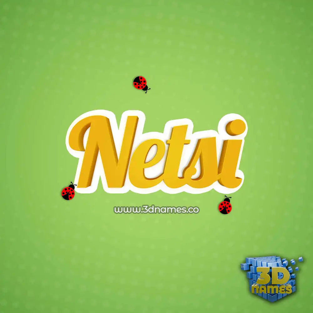 netsi in Ladybugs style - 3D name wallpaper