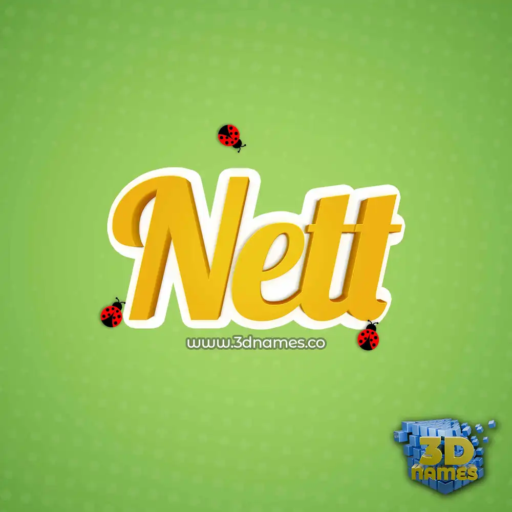 nett in Ladybugs style - 3D name wallpaper