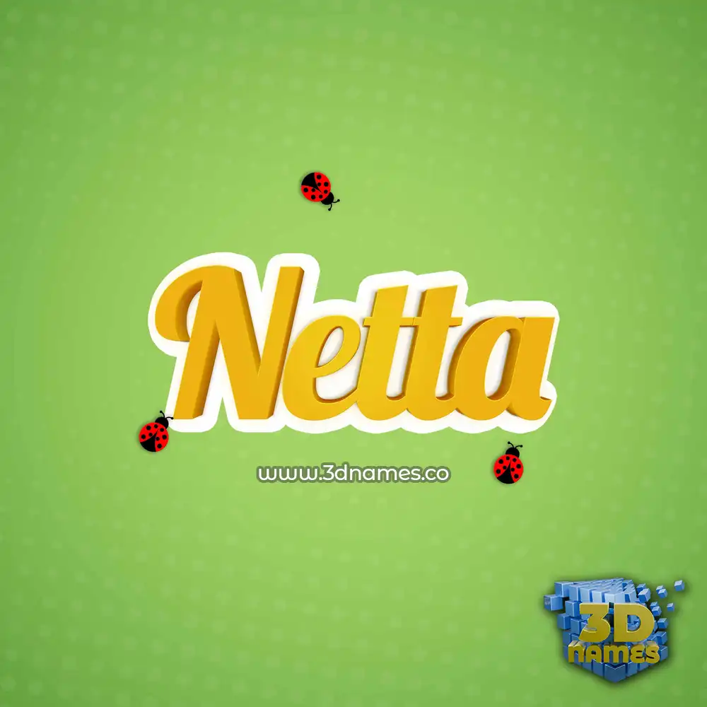 netta in Ladybugs style - 3D name wallpaper