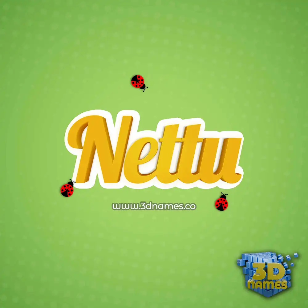 nettu in Ladybugs style - 3D name wallpaper
